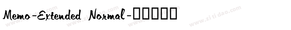 Memo-Extended Normal字体转换